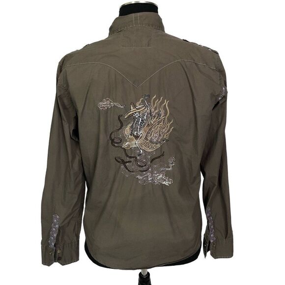 Quicksilver Limited Collection Embroidered Button Down Shirt - Men’s L - Picture 1 of 7